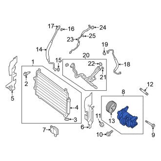 New OEM A/C Compressor Fits, 2015-2020 Nissan Pathfinder - Part # 92600-9NB0D