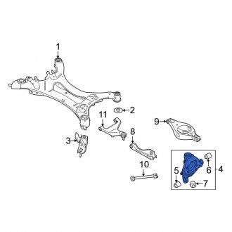 New OEM Rear Left Suspension Knuckle Fits, 2019-2020 Nissan Pathfinder - Part # 43022-3JA0B