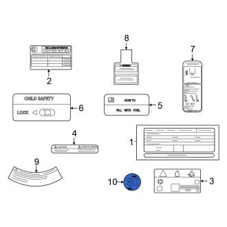 New Fits Nissan, Tire Information Label - Part # 990906TA0A