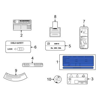 New Fits Nissan, Emission Label - Part # 148051A50C