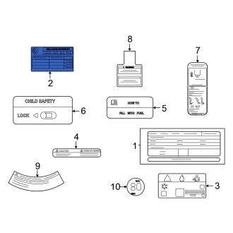 New Fits Nissan, Tire Information Label - Part # 990906TA0B