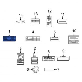 New Fits Nissan, Emission Label - Part # 148051FS0B