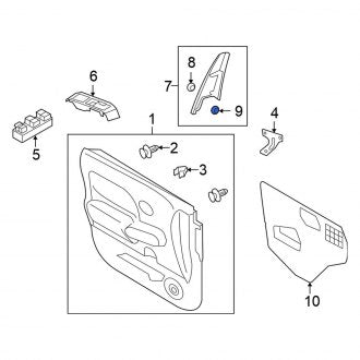 New Fits Nissan, Front Lower Door Mirror Trim Ring - Part # 802871FA0A