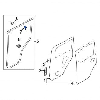 New Fits Nissan, Center Door Seal Clip - Part # 808501FA0A