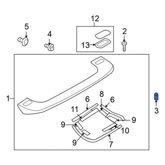 New Fits Nissan, Spoiler Nut - Part # 0123600071
