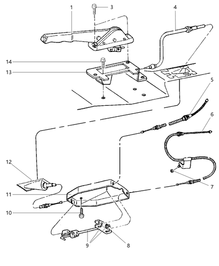 New 1998 Fits Chrysler Grand Cherokee Lever-Park Brake - Part # 52127959AB