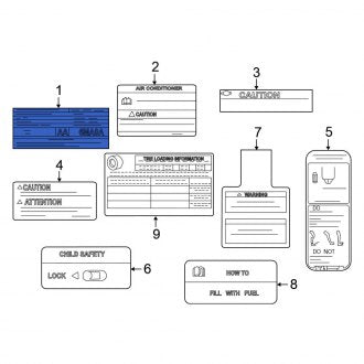 New Fits Nissan, Emission Label - Part # 148056RC5C