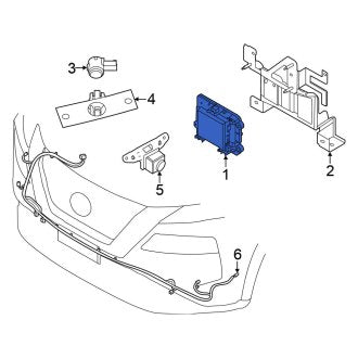 New OEM Front Cruise Control Distance Sensor Fits, 2022-2023 Nissan Rogue - Part # 28437-6RK0A