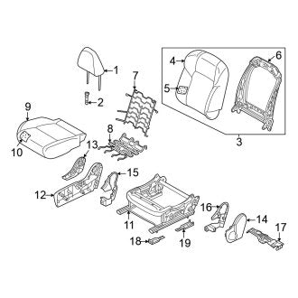 New OEM Front Right Seat Back Assembly Fits, 2023-2024 Nissan Rogue - Part # 87600-6RY3A