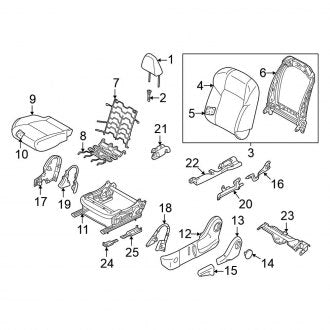 New OEM Front Left Seat Back Assembly Fits, 2023-2024 Nissan Rogue - Part # 87650-6RY0A