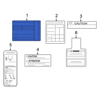 New Fits Nissan, Emission Label - Part # 148057FW0B