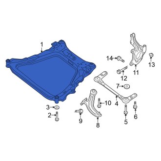 New OEM Front Suspension Subframe Crossmember Fits, 2014-2020 Nissan Rogue - Part # 54400-4BA0A