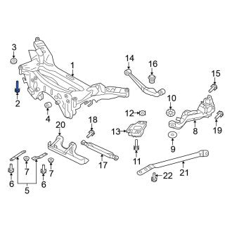 New Fits Nissan, Suspension Crossmember Bolt - Part # 54459EN12D