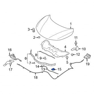 New Fits Nissan, Hood Prop Rod Retainer - Part # 65722EN00A