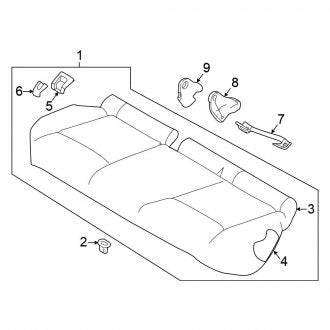 New OEM Rear Seat Cushion Foam Fits, 2018-2022 Nissan Rogue Sport - Part # 88300-6MA1B