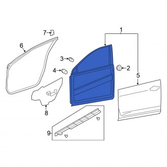 New OEM Front Left Door Shell Fits, 2020-2022 Nissan Rogue Sport - Part # H010A-6MRMA