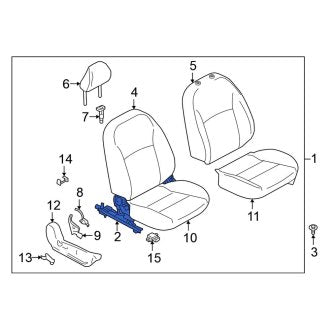 New OEM Front Right Seat Frame Fits, 2019-2020 Nissan Kicks - Part # 87601-5RW2B