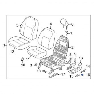 New Fits Nissan, Seat Back Recliner Adjustment Handle Screw - Part # 871845RB0A