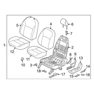 New OEM Front Left Seat Fits, 2018 Nissan Kicks - Part # 87050-5RL2A