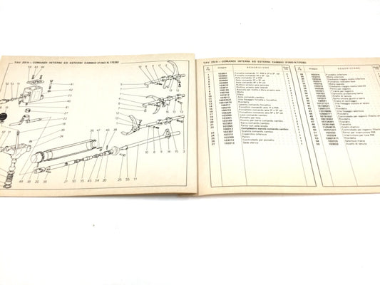 OEM 1974 Ferrari 365 GT4 BB Mechanical Parts Catalog Gearbox Insert, Cat. # 11/1973