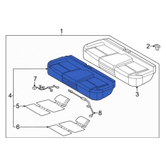 New OEM Rear Seat Cushion Foam Fits, 2023-2024 Nissan Ariya - Part # 88300-5MU0A