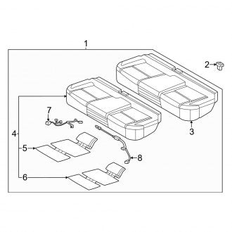 New OEM Rear Seat Cushion Foam Fits, 2023-2024 Nissan Ariya - Part # 88300-5MR4A