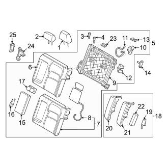 New OEM Front Right Seat Back Assembly Fits, 2023-2024 Nissan Ariya - Part # 87600-5MP6C