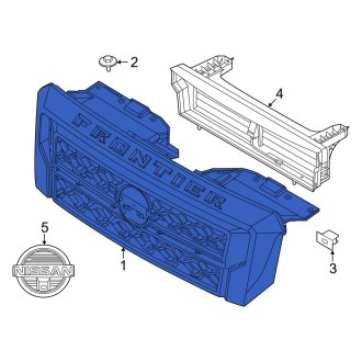 New OEM Front Grille Fits, 2022-2024 Nissan Frontier - Part # 62310-9BU0A