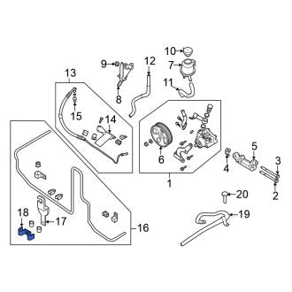 New Fits Nissan, Lower Power Steering Cooler Bracket - Part # 497309BT2A