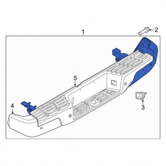 New OEM Rear Bumper Fits, 2022-2024 Nissan Frontier - Part # 85010-9BU2B