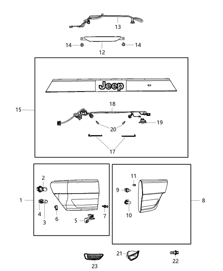 New 2013 Fits Chrysler Grand Cherokee Handle-Liftgate - Part # 1ZV26CDMAA