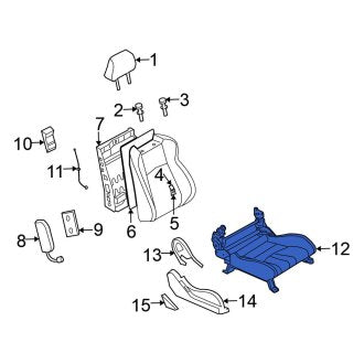 New OEM Right Seat Cushion Foam Fits, 2007-2008 Nissan 350Z - Part # 873A2-CD46A