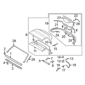 New OEM Convertible Top Assembly Fits, 2007-2009 Nissan 350Z - Part # 97003-EV12B