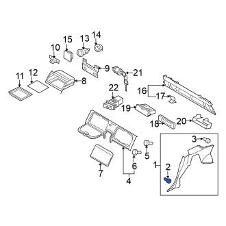 New Fits Nissan, Quarter Panel Trim Panel Clip - Part # 0155304361