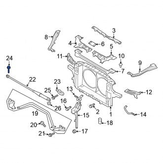 New Fits Nissan, Radiator Support Panel Reinforcement Bolt - Part # 544591EA0A