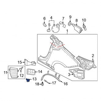 New Fits Nissan, Quarter Panel Vent Clip - Part # 768821EA0A