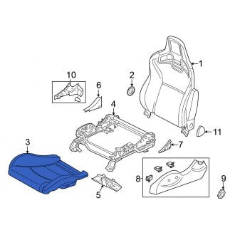 New OEM Left Seat Cushion Foam Fits, 2015-2020 Nissan 370Z - Part # 87350-6GA0D