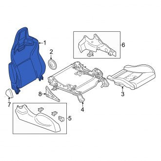 New OEM Right Seat Back Assembly Fits, 2024-2025 Nissan Z - Part # 87600-6GR0D