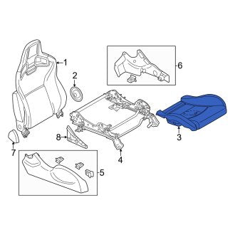 New OEM Right Seat Cushion Foam Fits, 2024 Nissan Z - Part # 87300-6GP1A