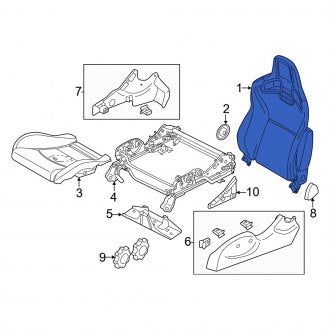 New OEM Left Seat Back Assembly Fits, 2024-2025 Nissan Z - Part # 87650-6GR0D