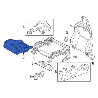 New OEM Left Seat Cushion Foam Fits, 2024 Nissan Z - Part # 87350-6GP1B