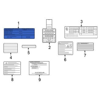 New Fits Nissan, Emission Label - Part # 148059RB0A