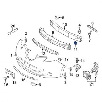 New Fits Nissan, Front Bumper Impact Bar Nut - Part # 122100391