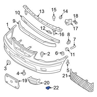 New Fits Nissan, Lower Grille Retainer - Part # 012410008U