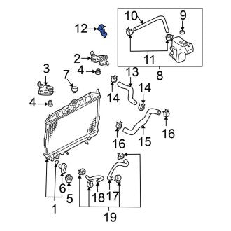 New Fits Nissan, Engine Coolant Reservoir Hose Clip - Part # 925204Z000
