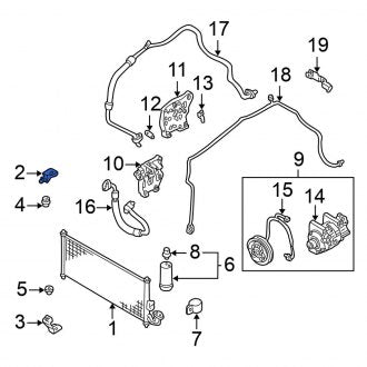 New Fits Nissan, Left Upper A/C Condenser Mount - Part # 921144Z010