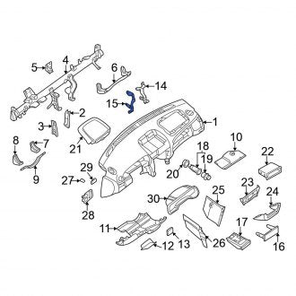 New Fits Nissan, Left Instrument Panel Mounting Bracket - Part # 280395M000
