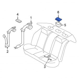 New Fits Nissan, Rear Inner Seat Belt Guide - Part # 878345M100