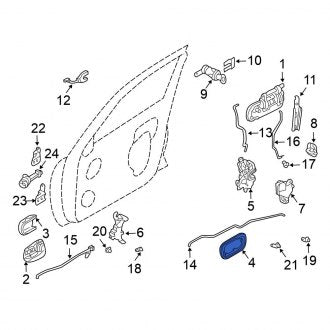 New Fits Nissan, Front Left Outer Interior Door Handle Trim - Part # 806835M000