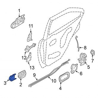 New Fits Nissan, Front Right Outer Interior Door Handle Trim - Part # 806825M009